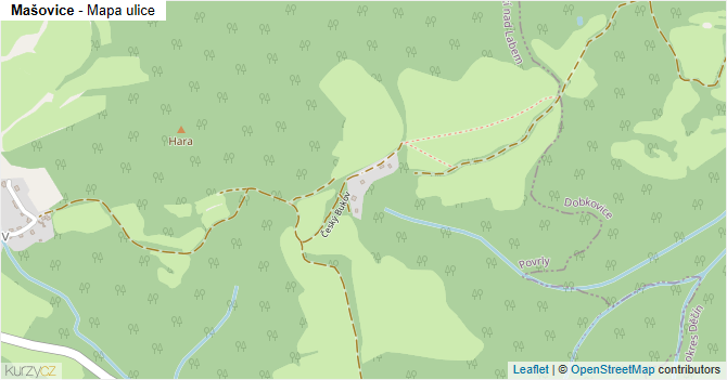 Mašovice - mapa ulice