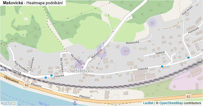 Mašovická - mapa podnikání