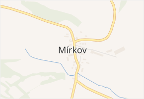 Mírkov v obci Povrly - mapa části obce