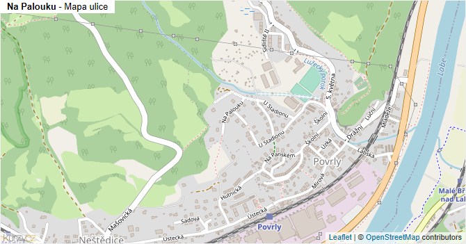 Na Palouku - mapa ulice