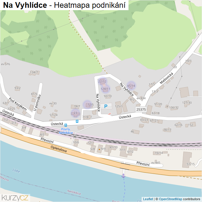 Mapa Na Vyhlídce - Firmy v ulici.