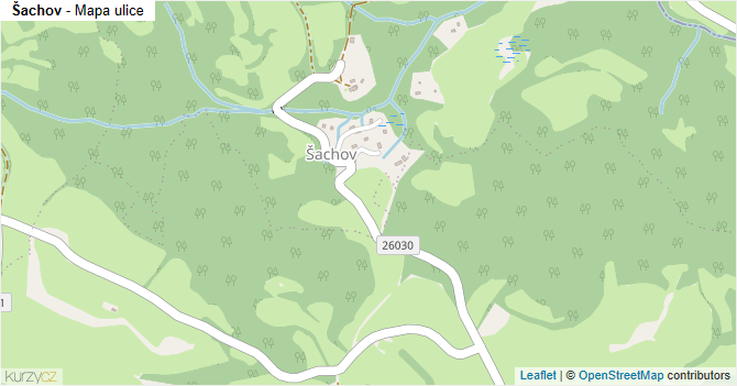 Šachov - mapa ulice