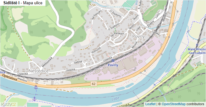 Sídliště I - mapa ulice