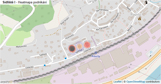 Sídliště I - mapa podnikání