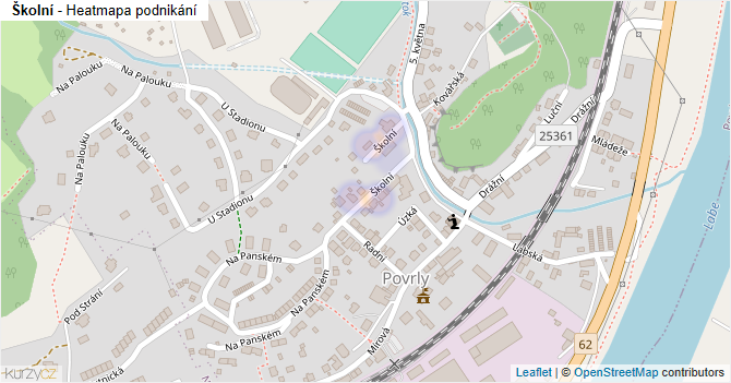 Školní - mapa podnikání