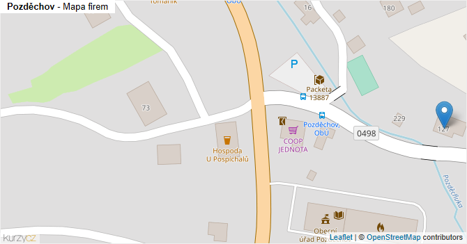 Pozděchov - mapa firem
