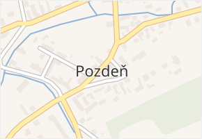 Pozdeň v obci Pozdeň - mapa části obce
