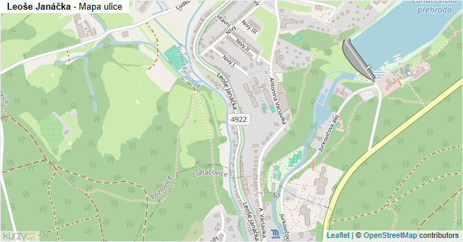 Leoše Janáčka - mapa ulice