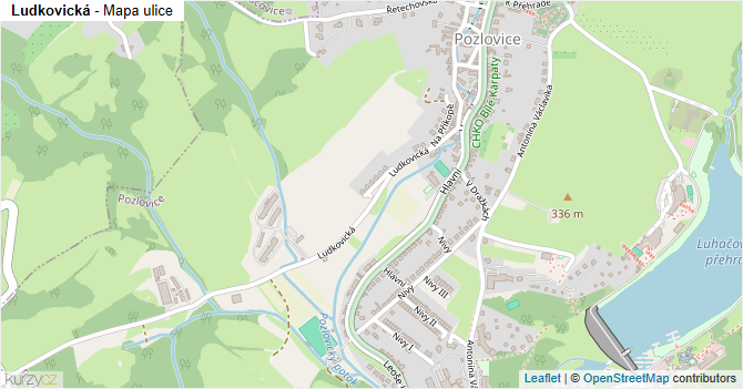 Ludkovická - mapa ulice