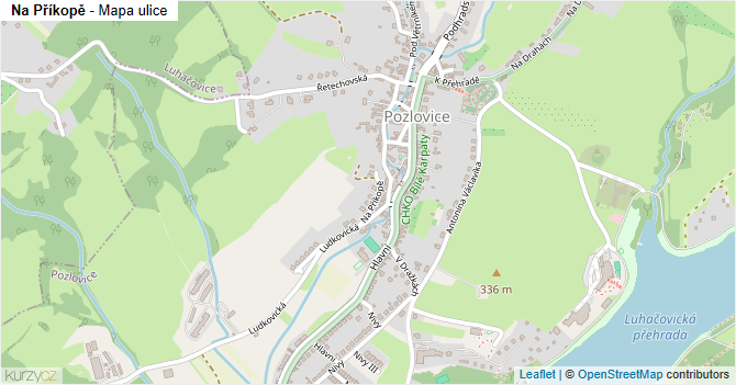 Na Příkopě - mapa ulice