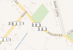 Holubická v obci Pozořice - mapa ulice