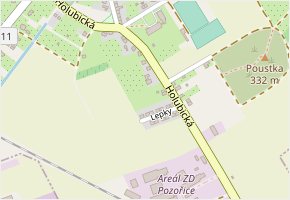 Lepky v obci Pozořice - mapa ulice
