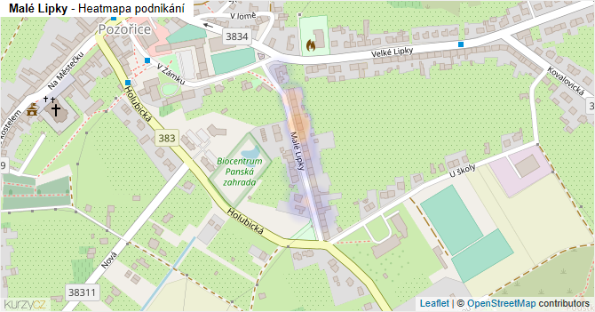 Malé Lipky - mapa podnikání