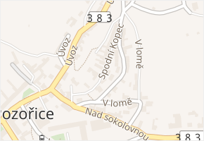 Spodní Kopec v obci Pozořice - mapa ulice