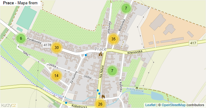 Prace - mapa firem