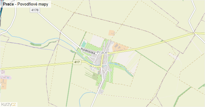 Prace - záplavové mapy stoleté vody