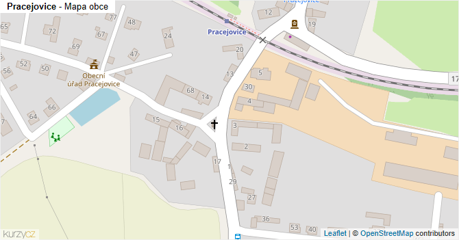 Pracejovice - mapa obce