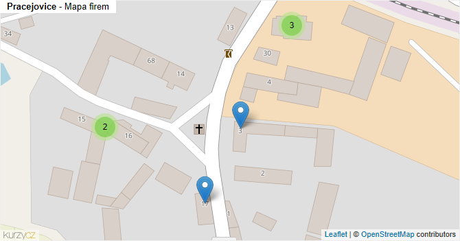 Pracejovice - mapa firem