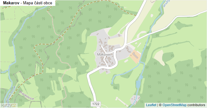 Makarov - mapa části obce