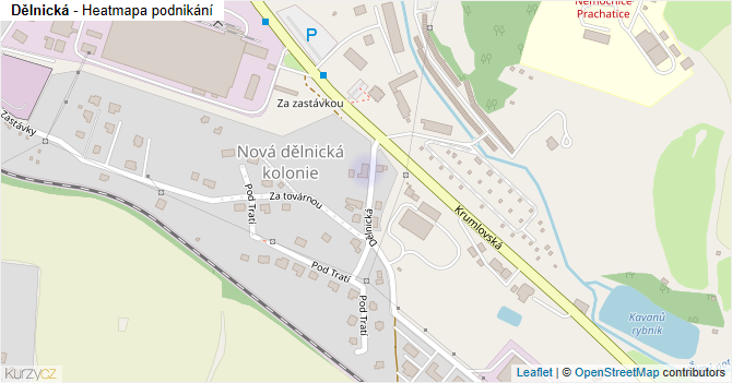 Dělnická - mapa podnikání