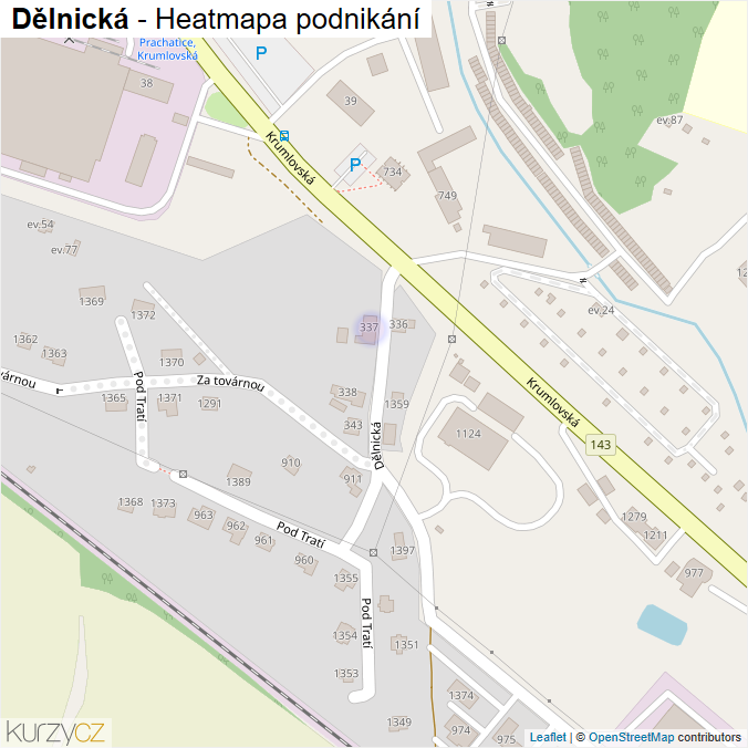 Mapa Dělnická - Firmy v ulici.