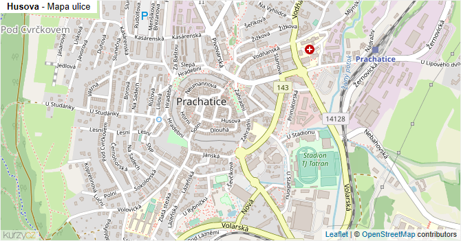 Husova - mapa ulice