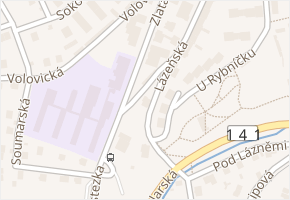 Lázeňská v obci Prachatice - mapa ulice