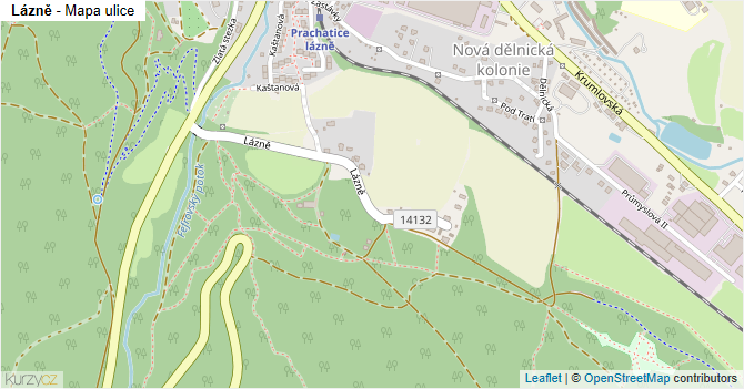Lázně - mapa ulice