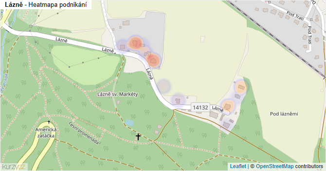 Lázně - mapa podnikání