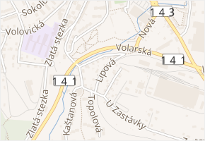 Lipová v obci Prachatice - mapa ulice