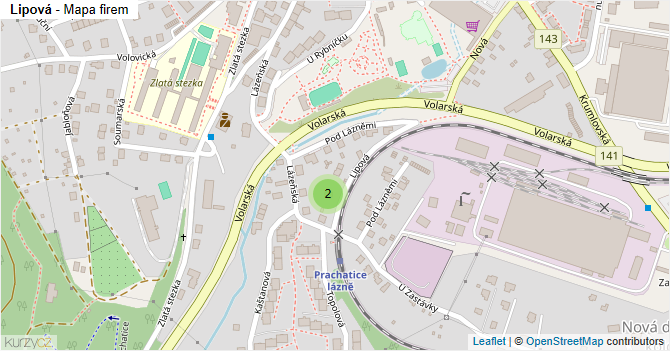 Lipová - mapa firem