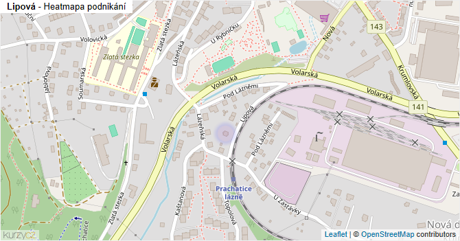 Lipová - mapa podnikání