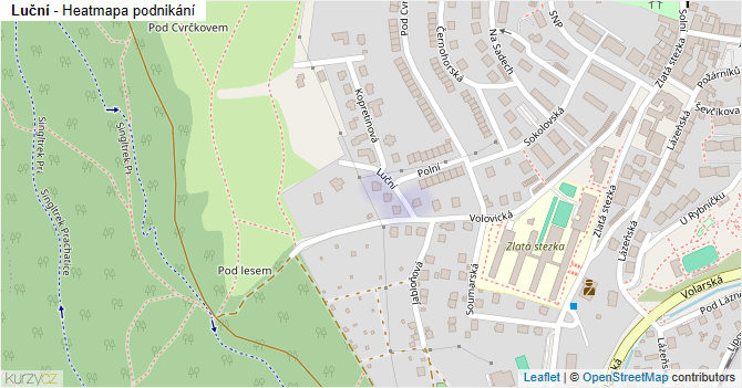Luční - mapa podnikání