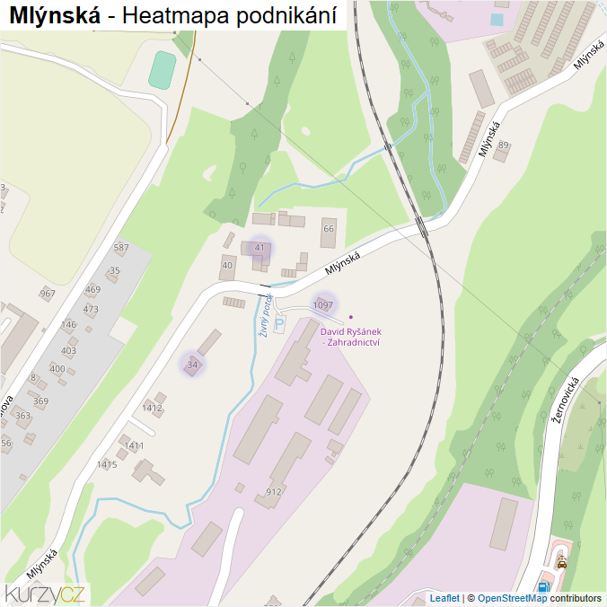 Mapa Mlýnská - Firmy v ulici.