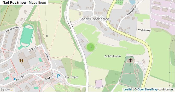 Nad Kovárnou - mapa firem
