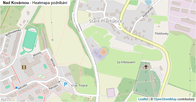 Nad Kovárnou - mapa podnikání