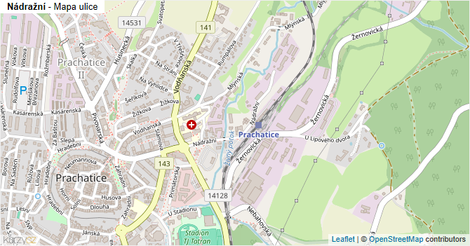 Nádražní - mapa ulice
