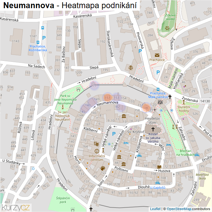 Mapa Neumannova - Firmy v ulici.