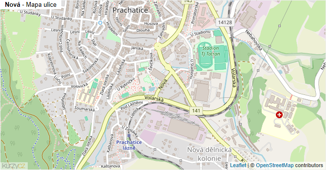 Nová - mapa ulice