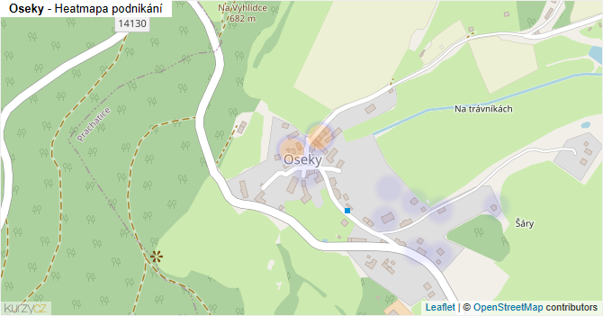 Oseky - mapa podnikání
