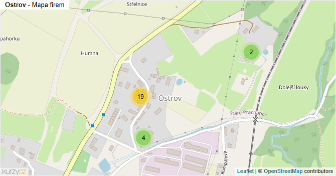Ostrov - mapa firem