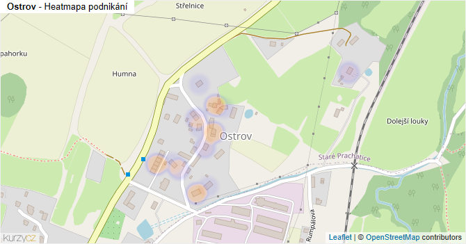 Ostrov - mapa podnikání