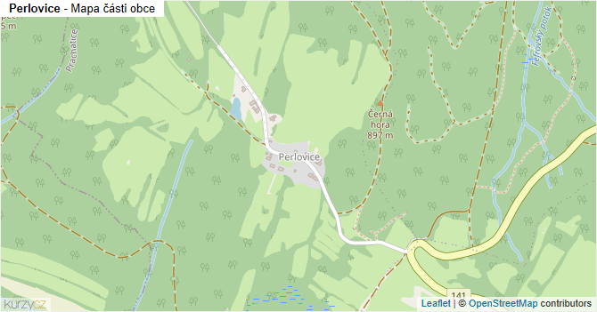 Perlovice - mapa části obce