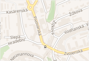 Pivovarská v obci Prachatice - mapa ulice