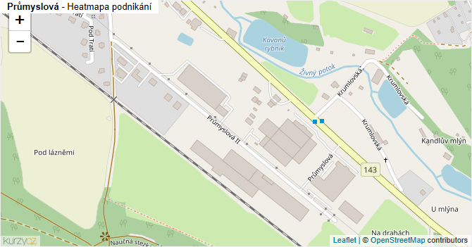 Průmyslová - mapa podnikání
