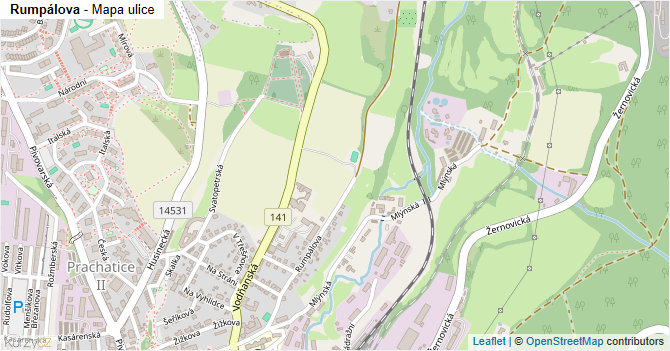Rumpálova - mapa ulice