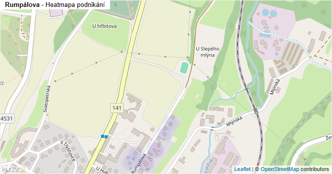Rumpálova - mapa podnikání