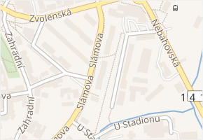 Slámova v obci Prachatice - mapa ulice