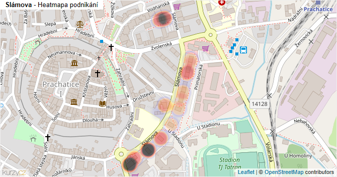 Slámova - mapa podnikání
