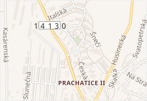 Slovenská v obci Prachatice - mapa ulice